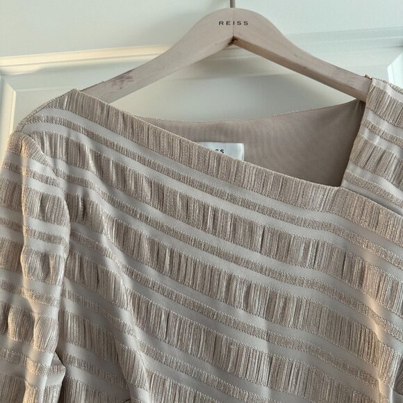 Gold & Ivory Reiss cocktail dress, Size 10 - Picture 3 of 4